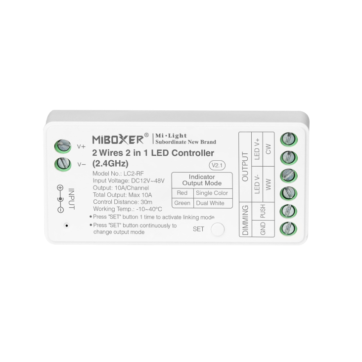 2 wires 2 in 1 Controller (CCT adjustable)